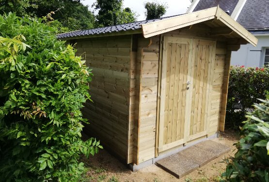 Abri de jardin en bois 2 pentes